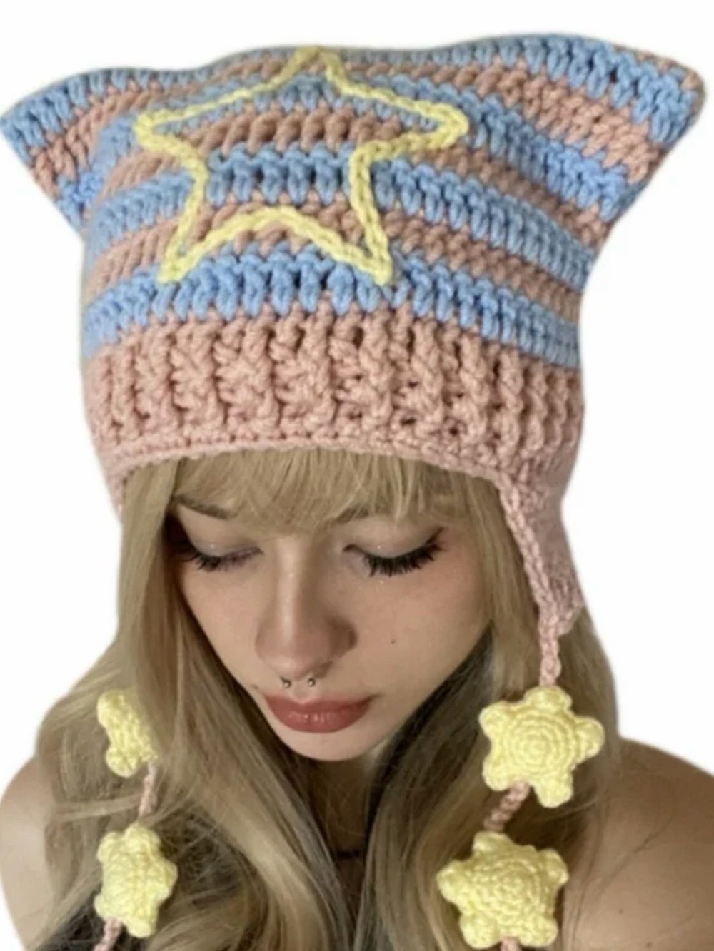 Urban Outfitters ROZYARD Cute Y2K-style Cat Ear Hat
Little Devil Knitted Hat